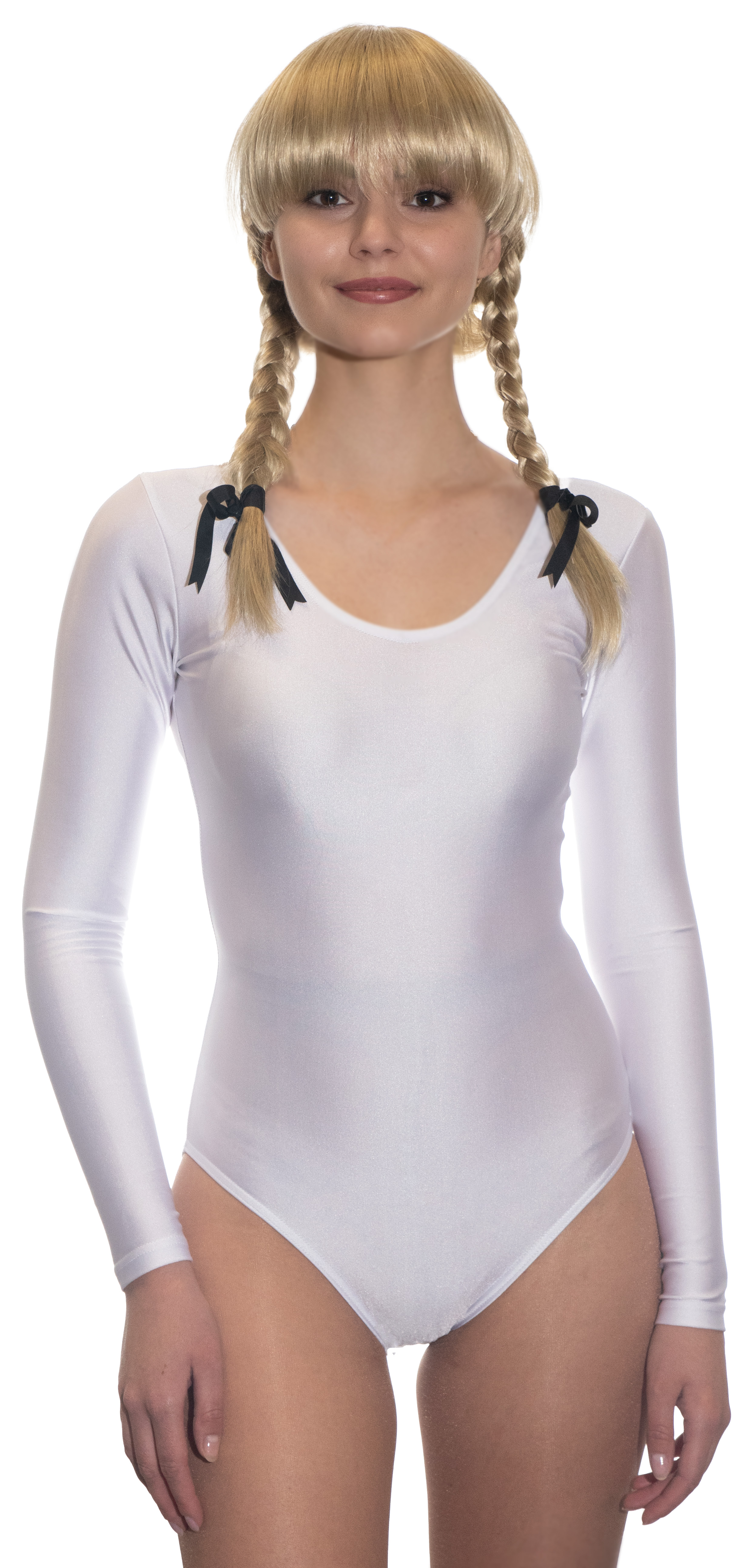 Gardetanzbody langarm, weiß, XXL