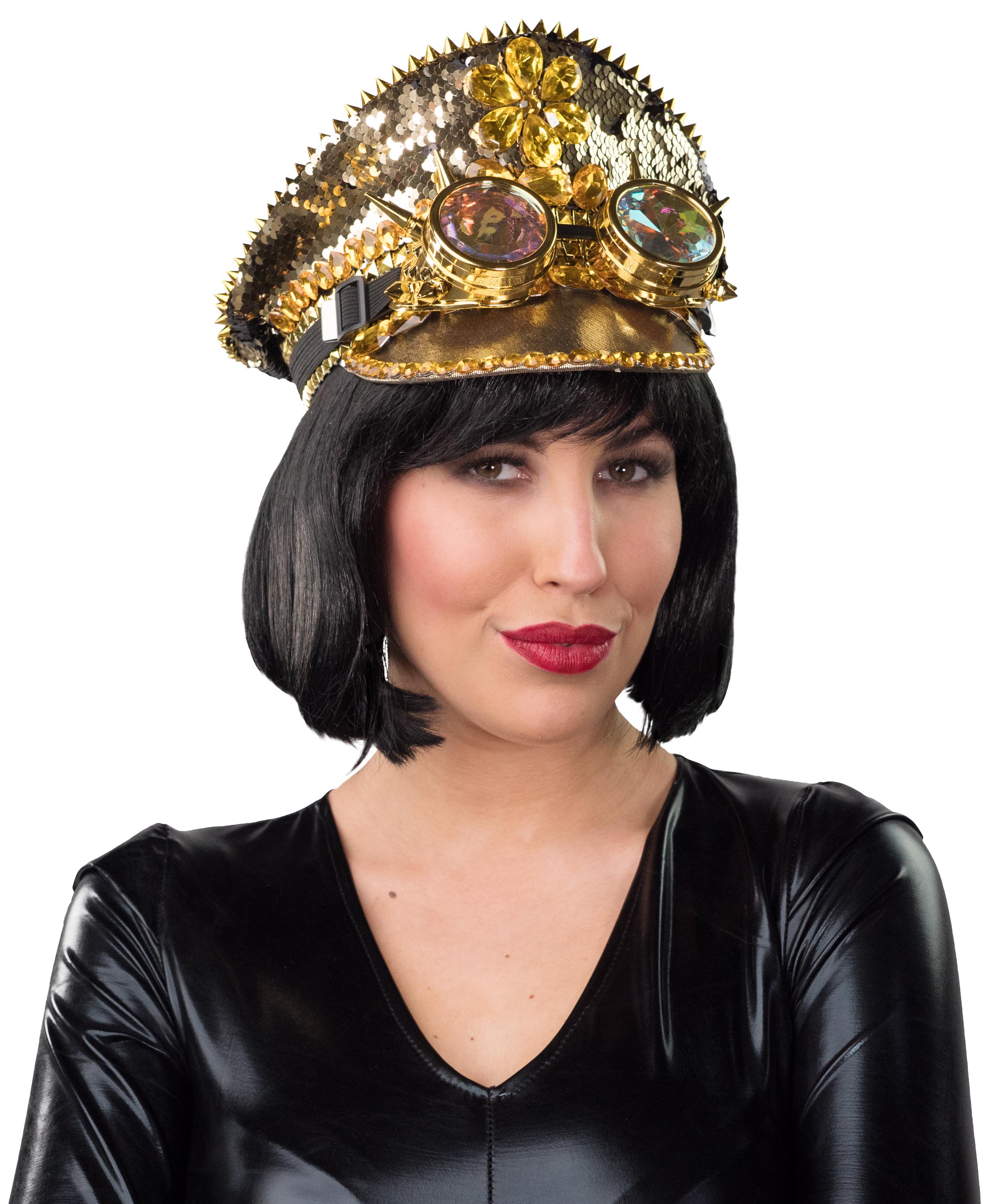 Visor cap sequins, gold Visor cap sequins, gold