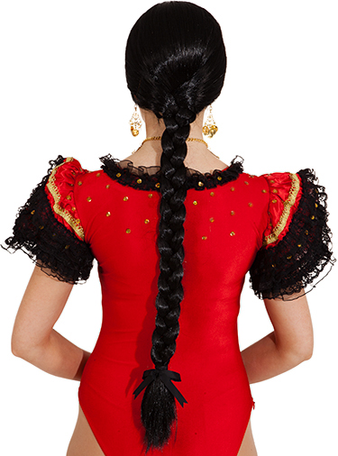 Indian woman wig, black