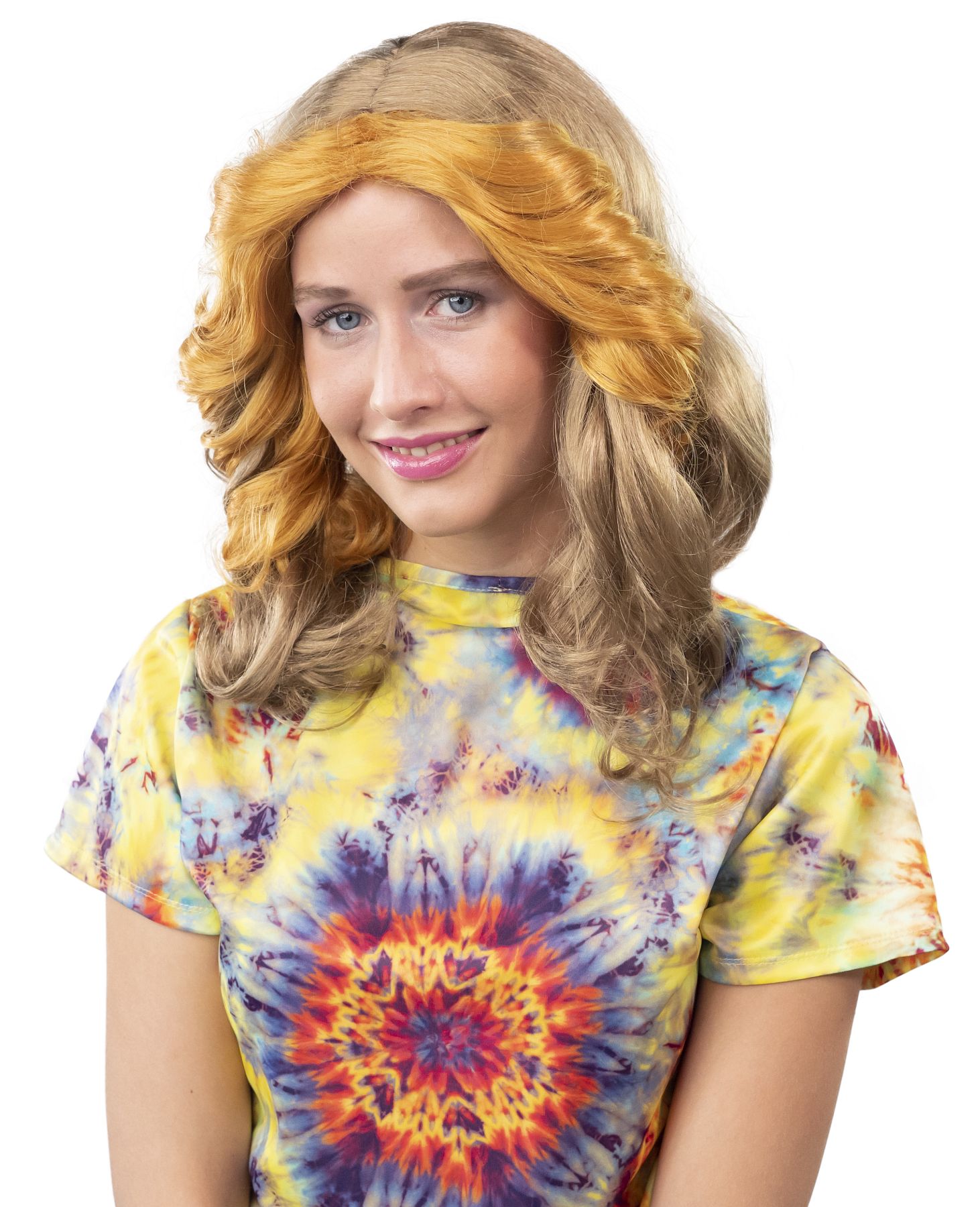 70's long hair wig, bicoloured