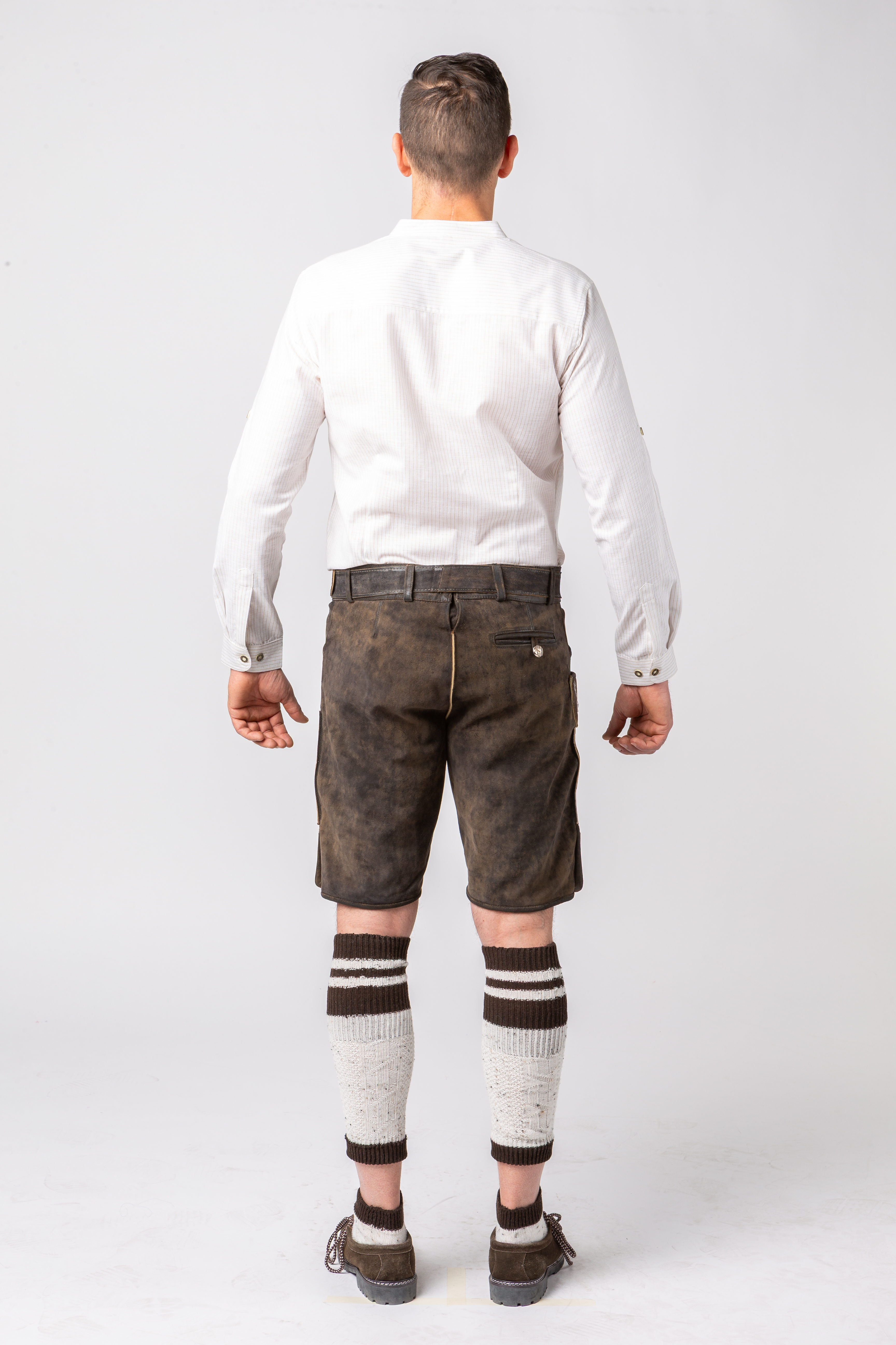 Lederhose kurz, antikbraun