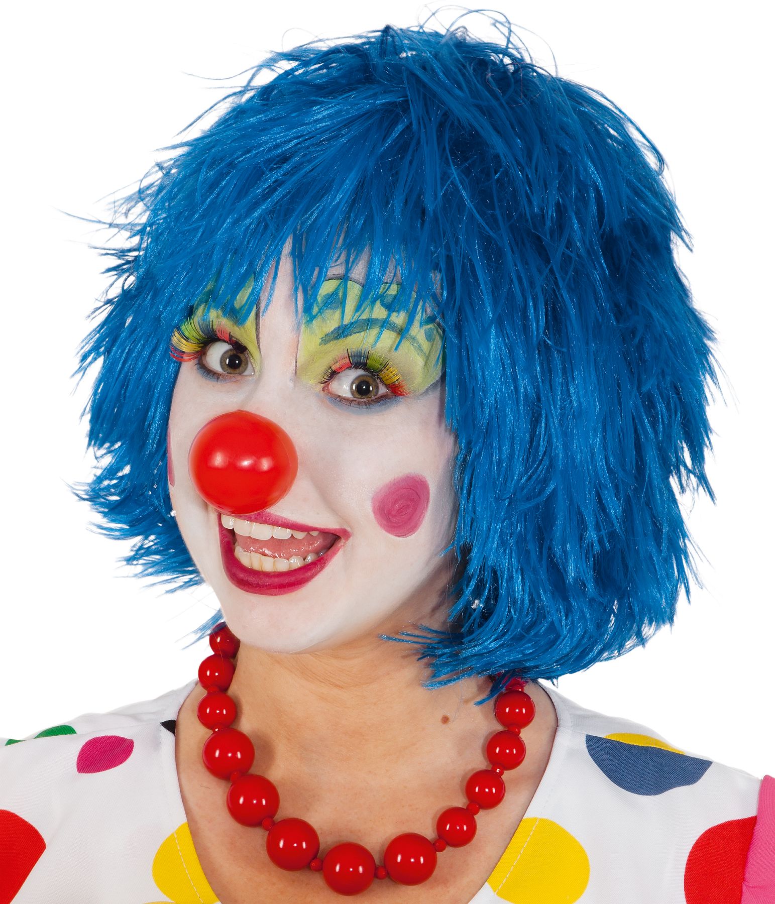 Clown wig, blue
