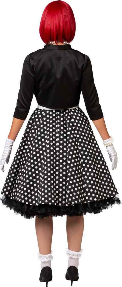 Black/white dotted rockabilly dress