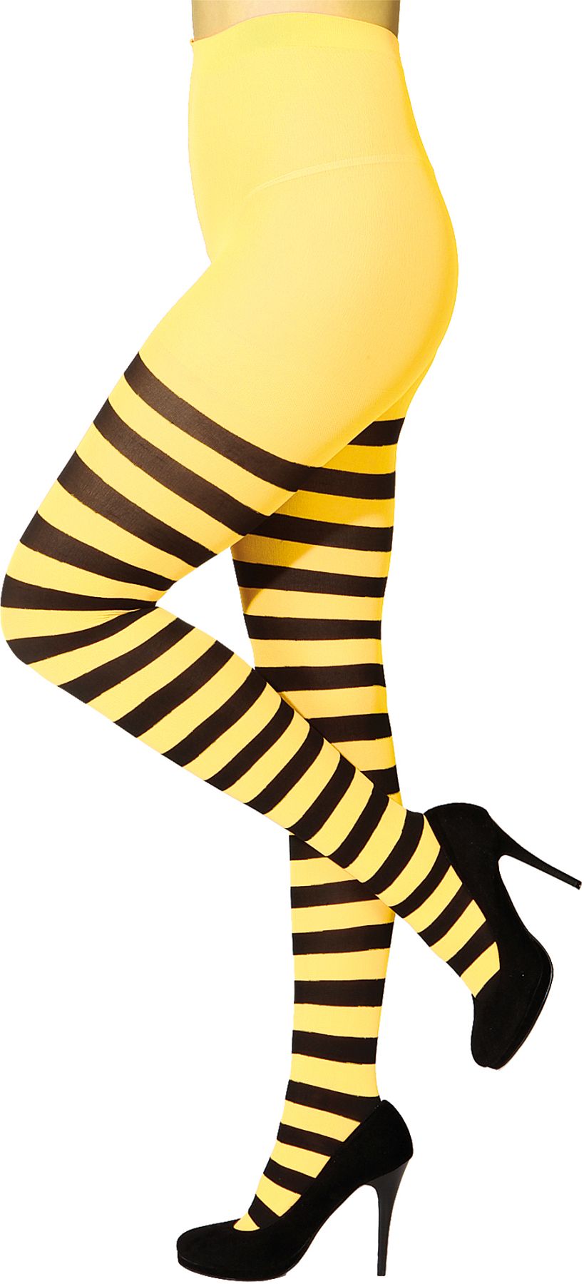 Striped tights, yellow-black