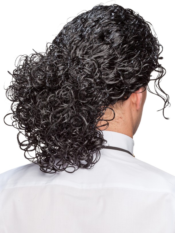 Braided men's wig curly