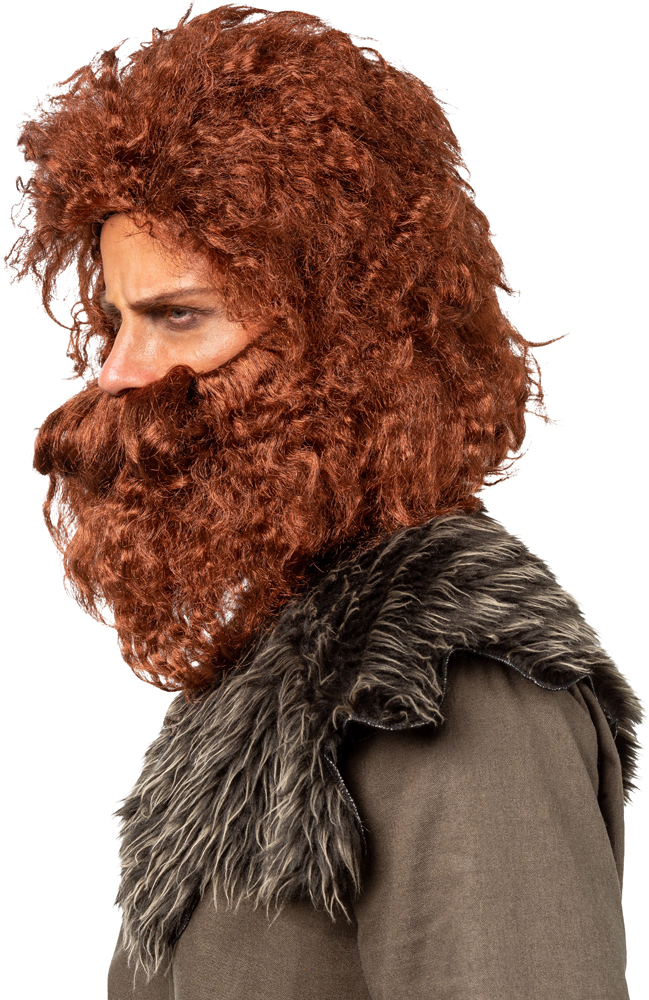 Wild Viking wig, brown
