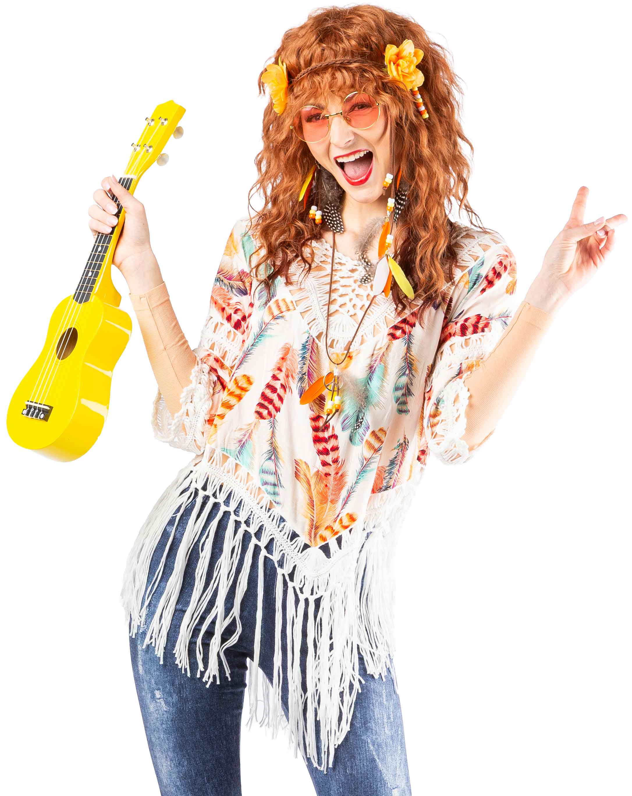 Fringed knitted top