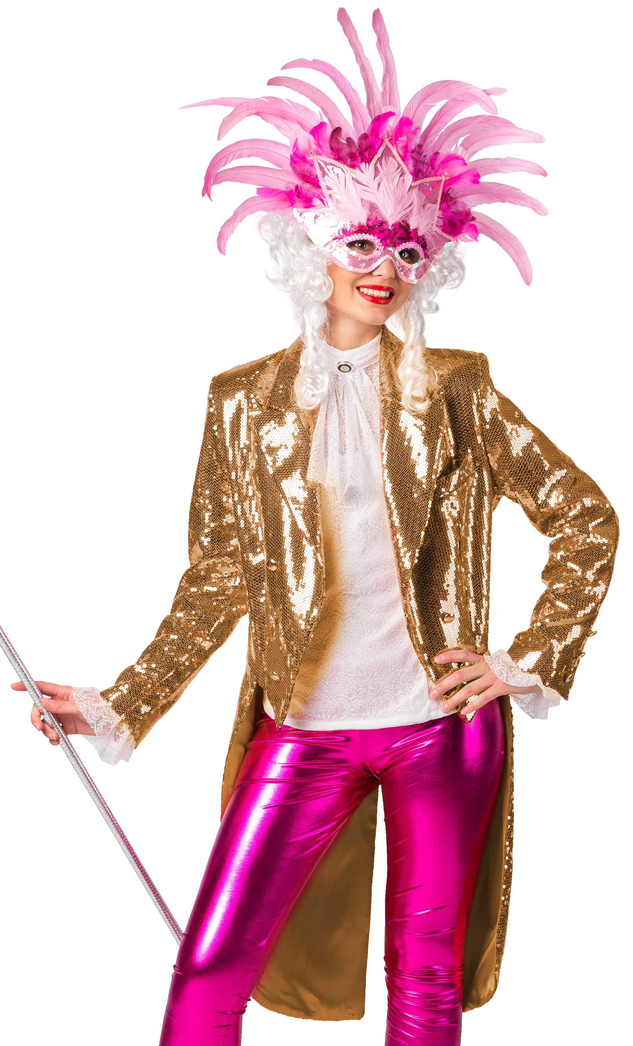 Women's tailcoat Paillette, gold