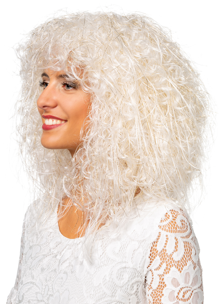 Wig angel with gold strands