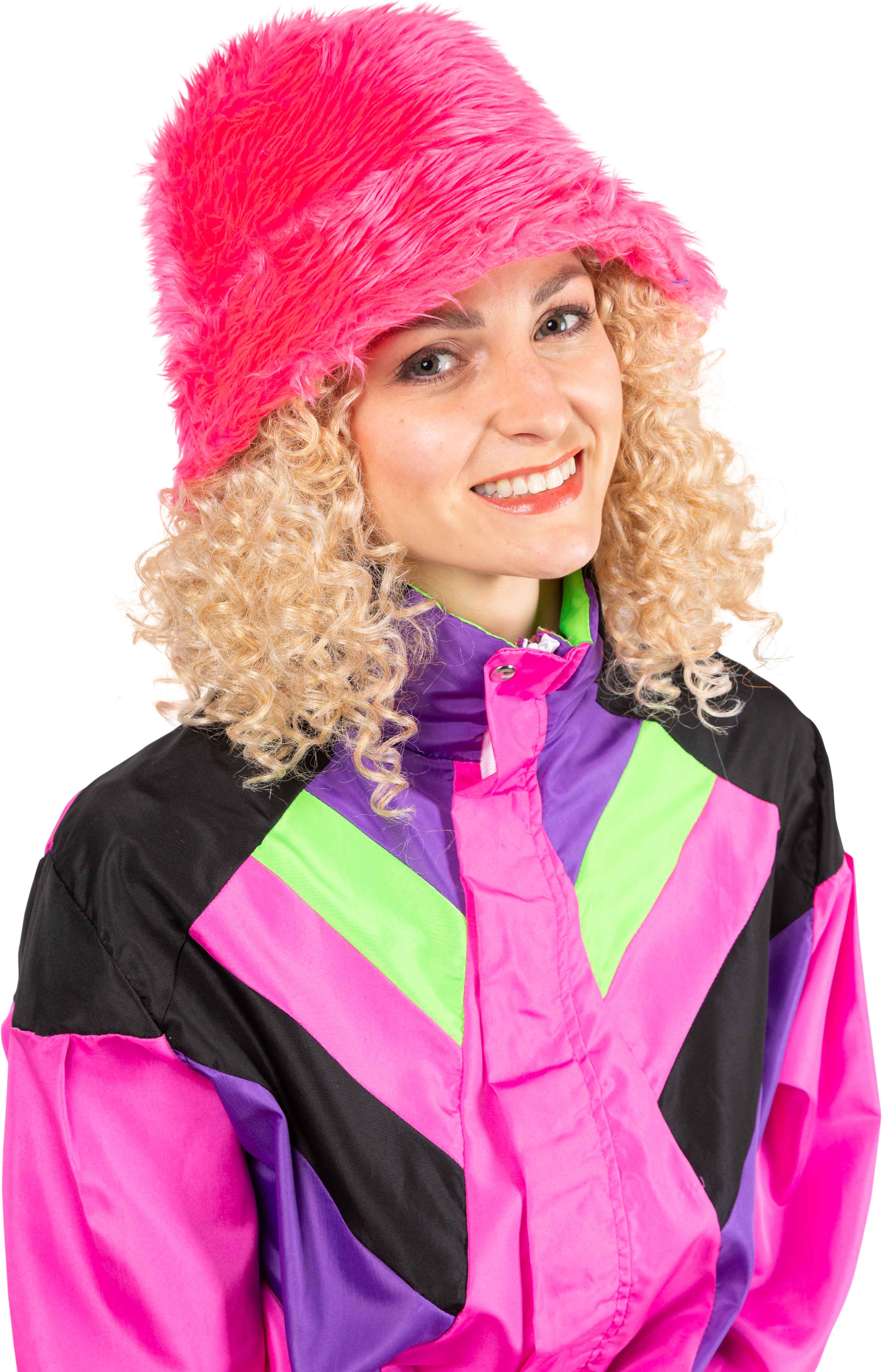 Fishermans cap fur, pink