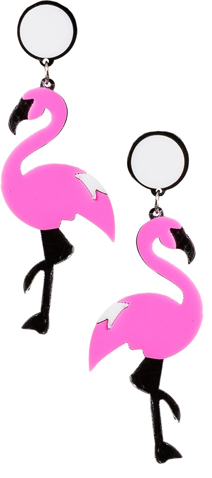 Boucle d'oreilles flamingo