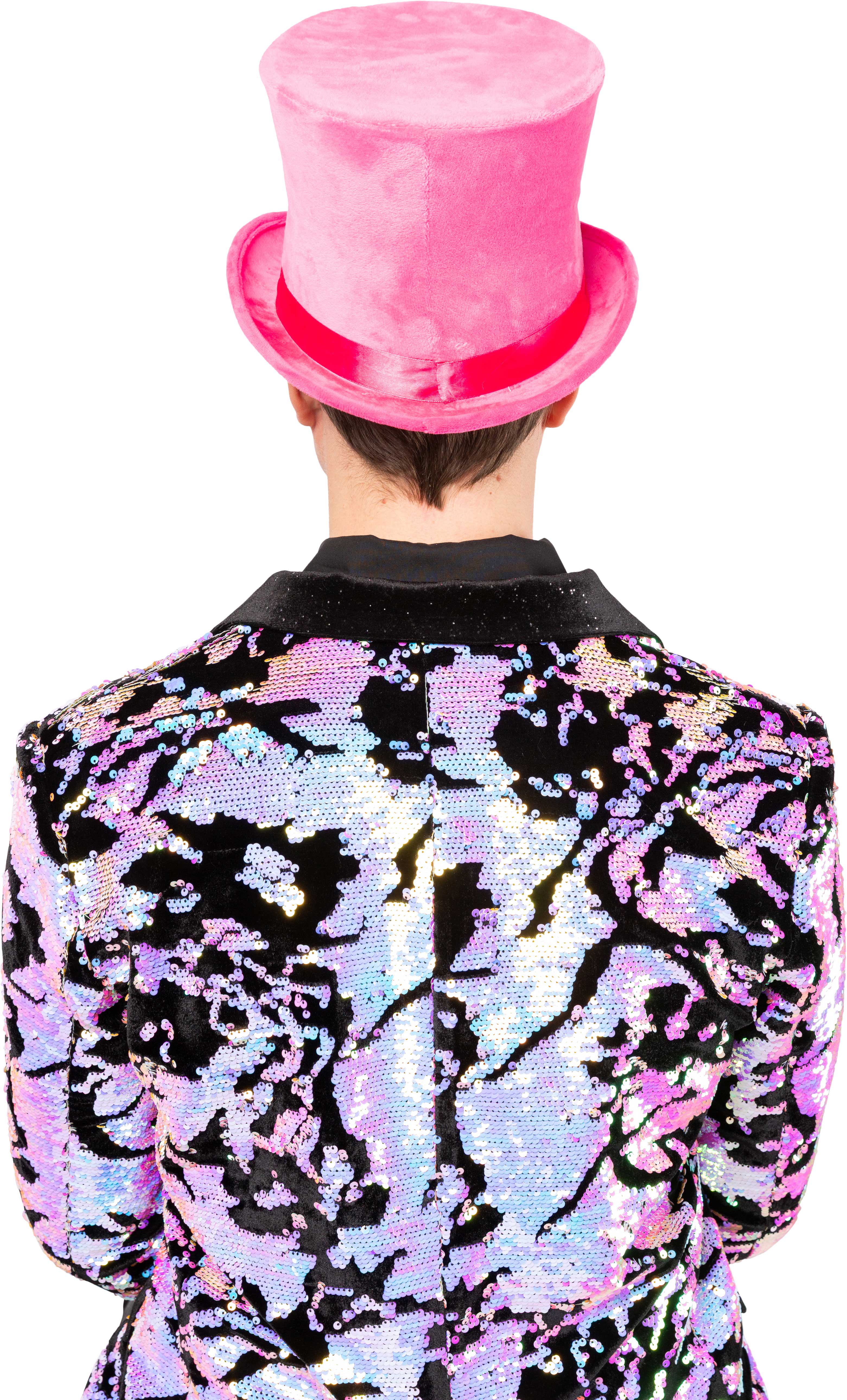 Zylinder Samt hoch, pink