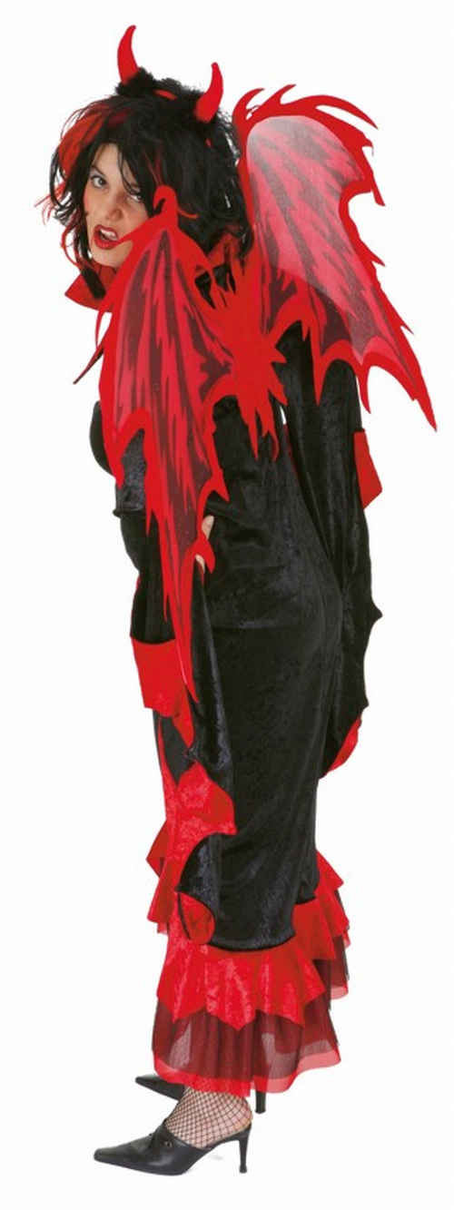 Teufelsflügel, rot-schwarz gezackt