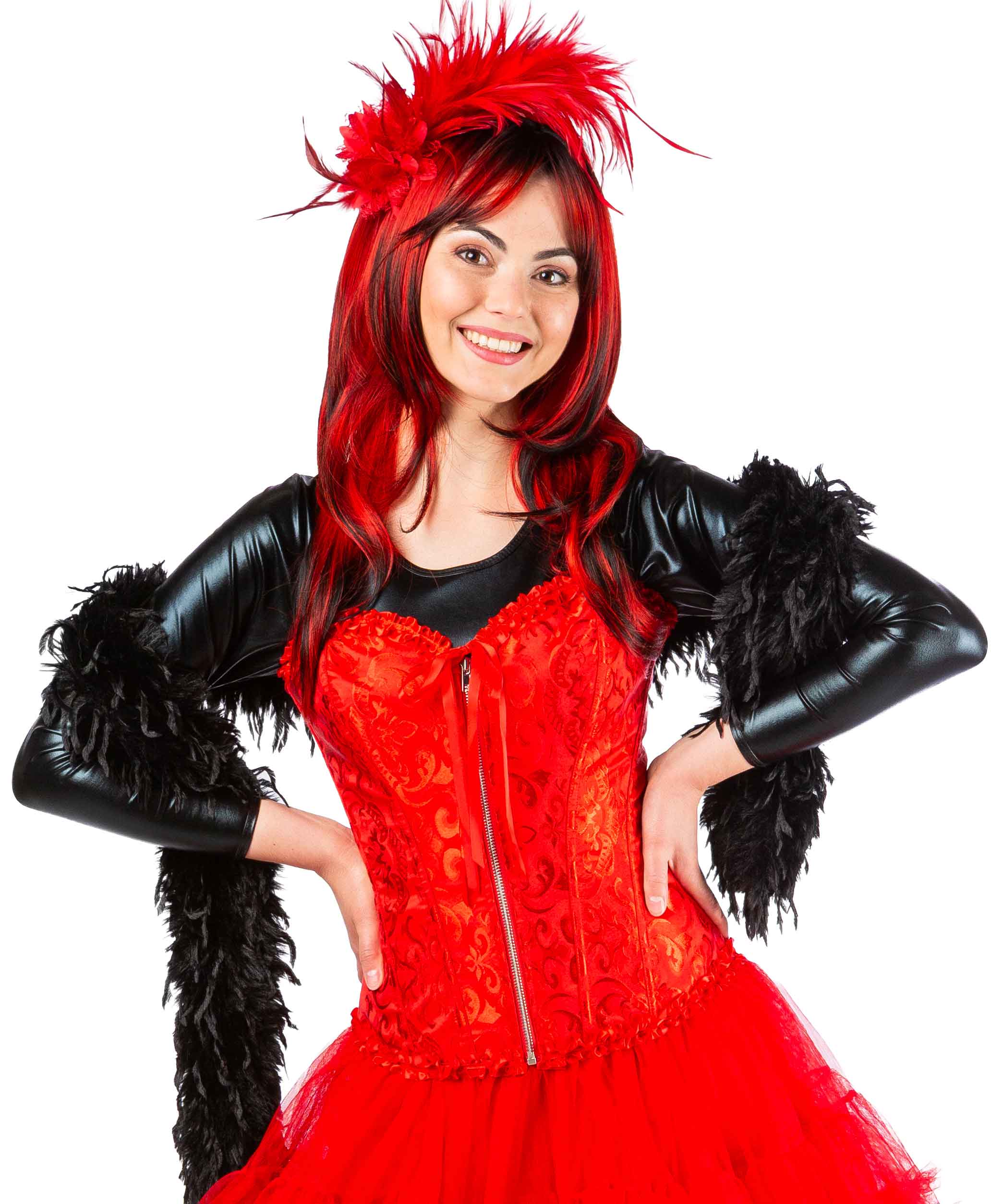 Plush boa, black