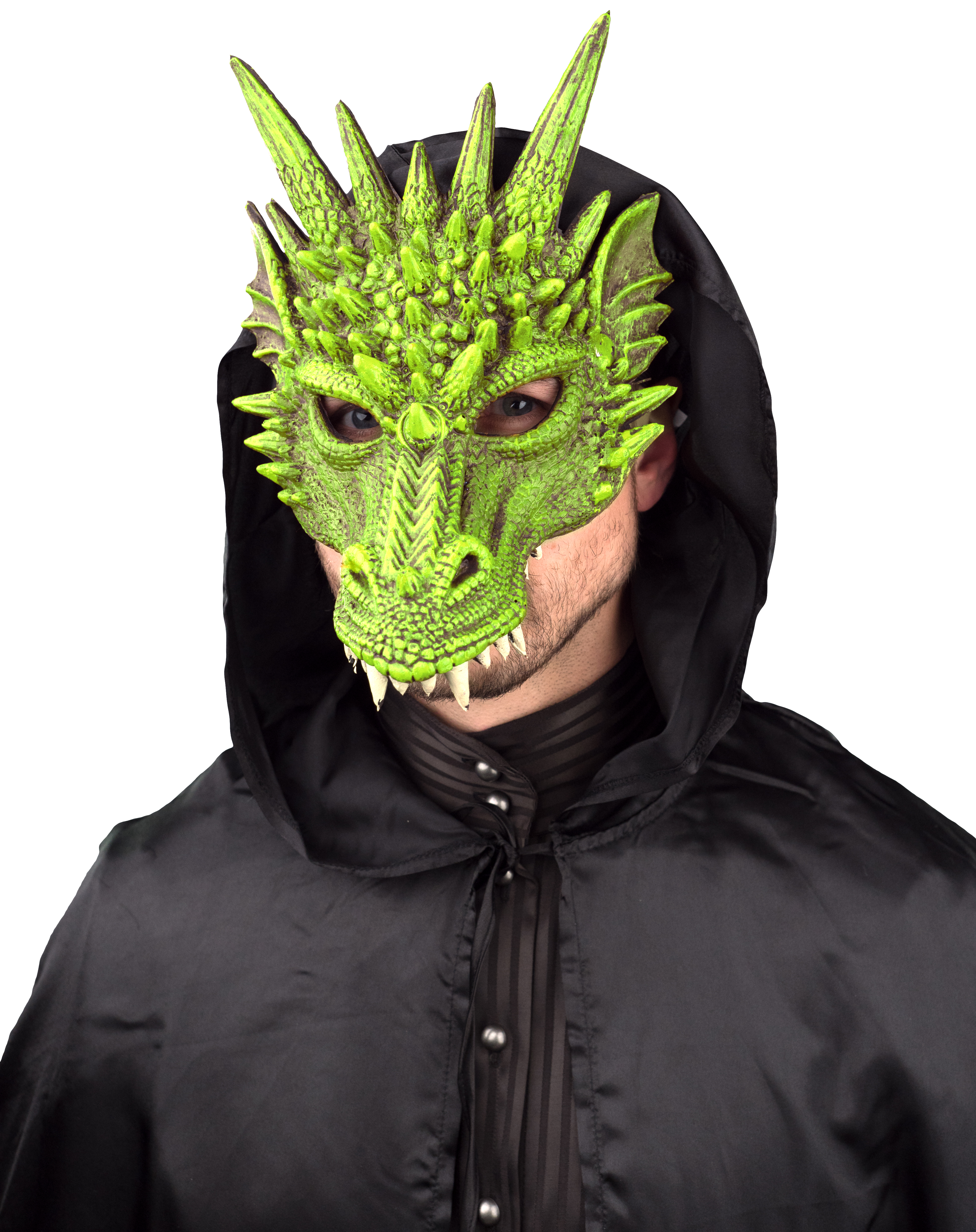 Maske Drache, grün