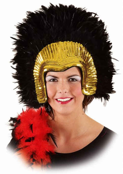 Rio headdress, gold/black - Sale