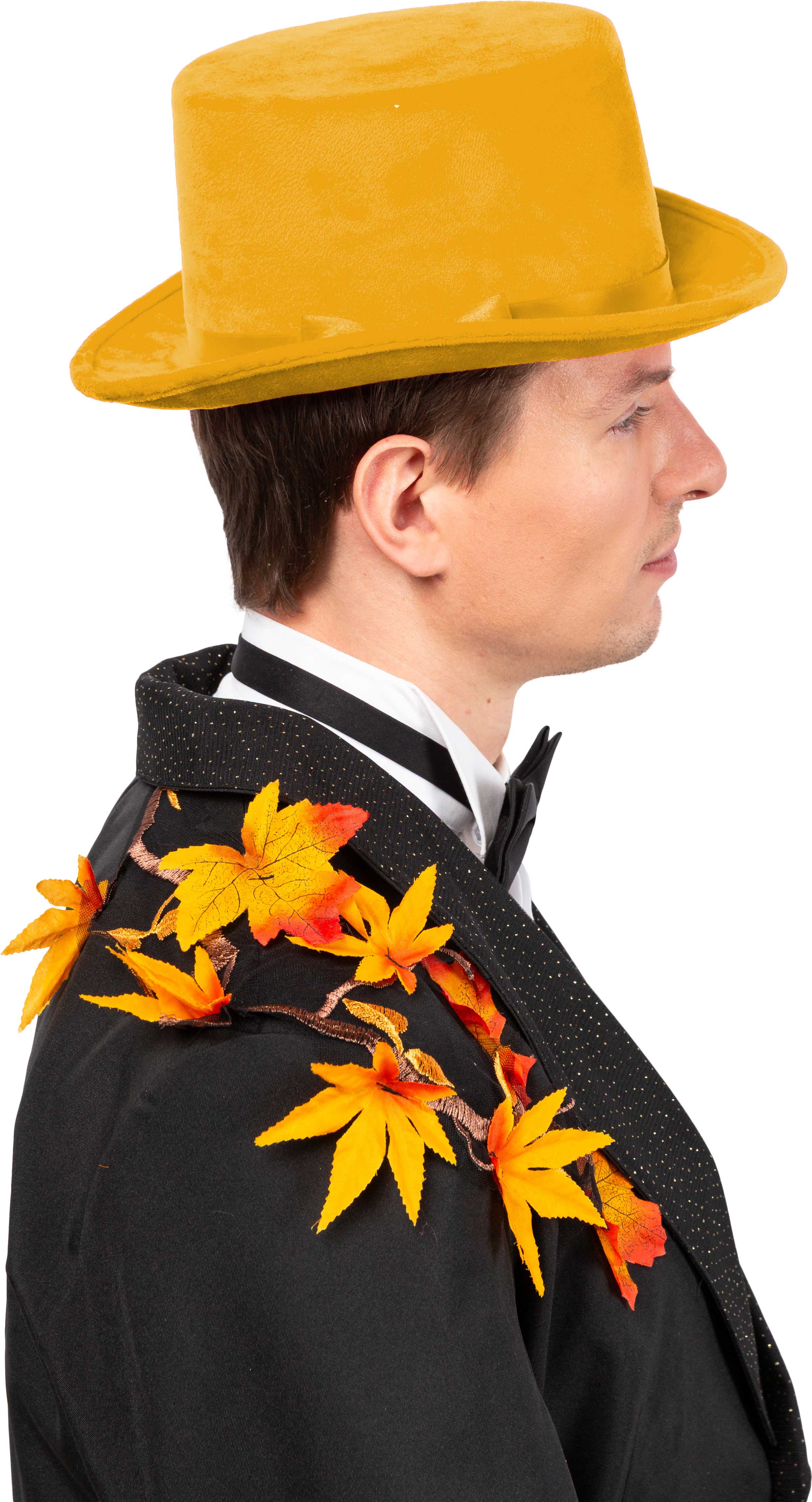 Zylinder Samt flach, orange