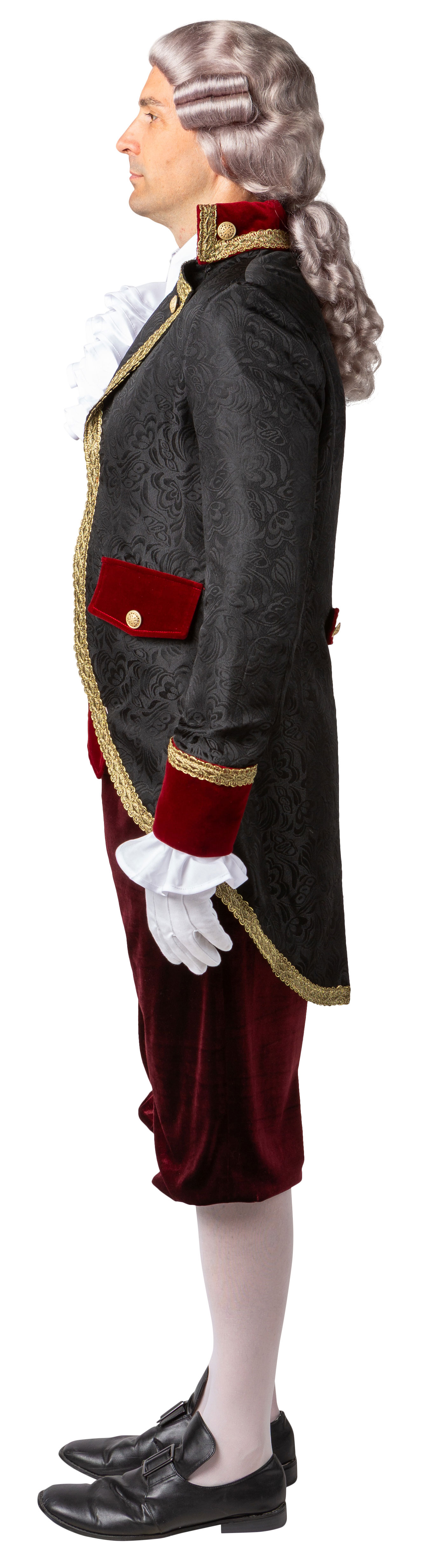 Queue de pie avec gilet, noir-rouge