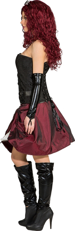 Steampunk hoop skirt, burgundy