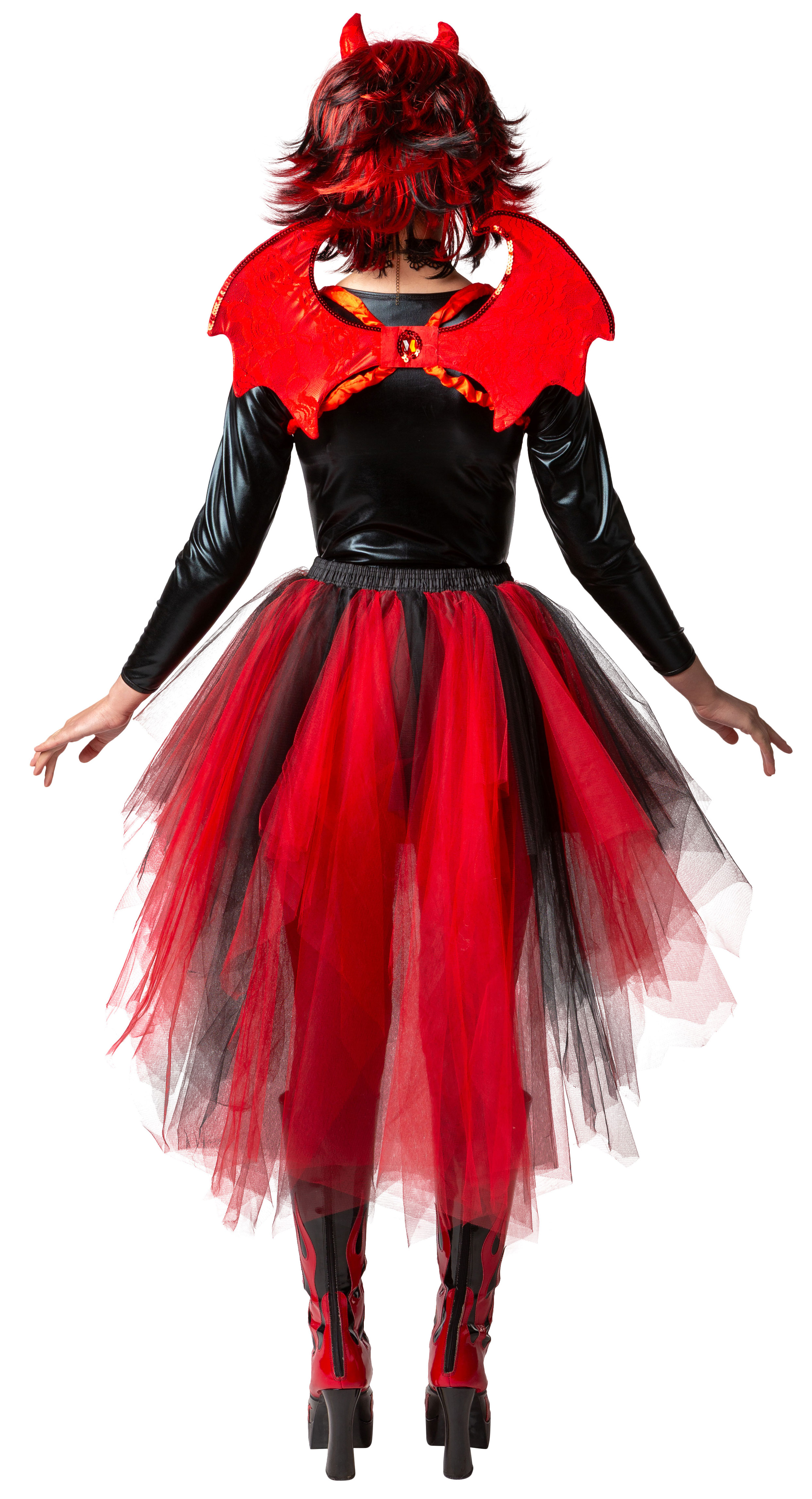 tutu vokuhila, rouge-noir