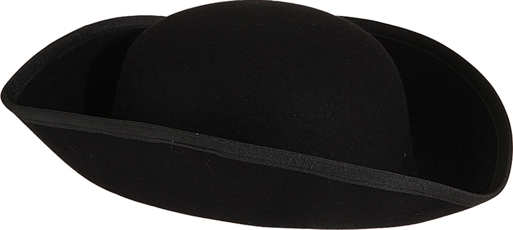 Chapeau tricorne, noir - ordinaire
