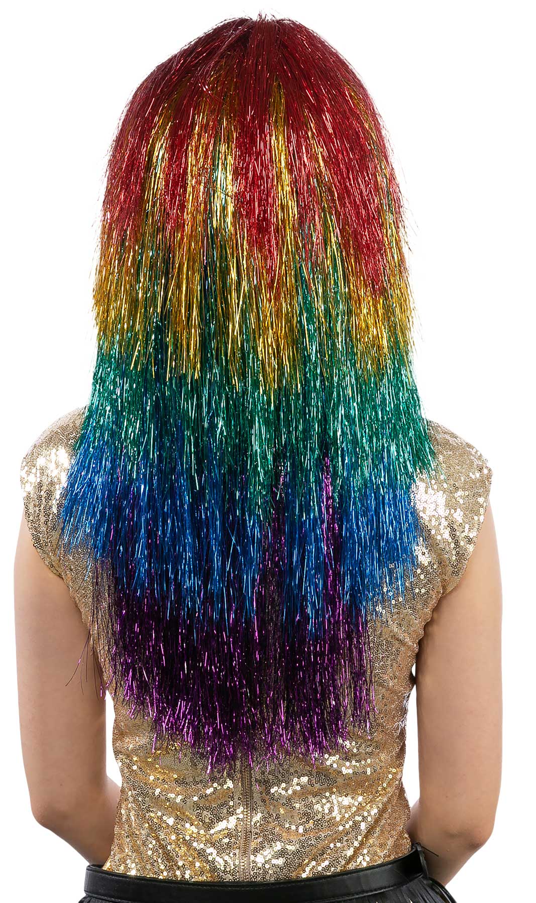 Lametta Wig Rainbow