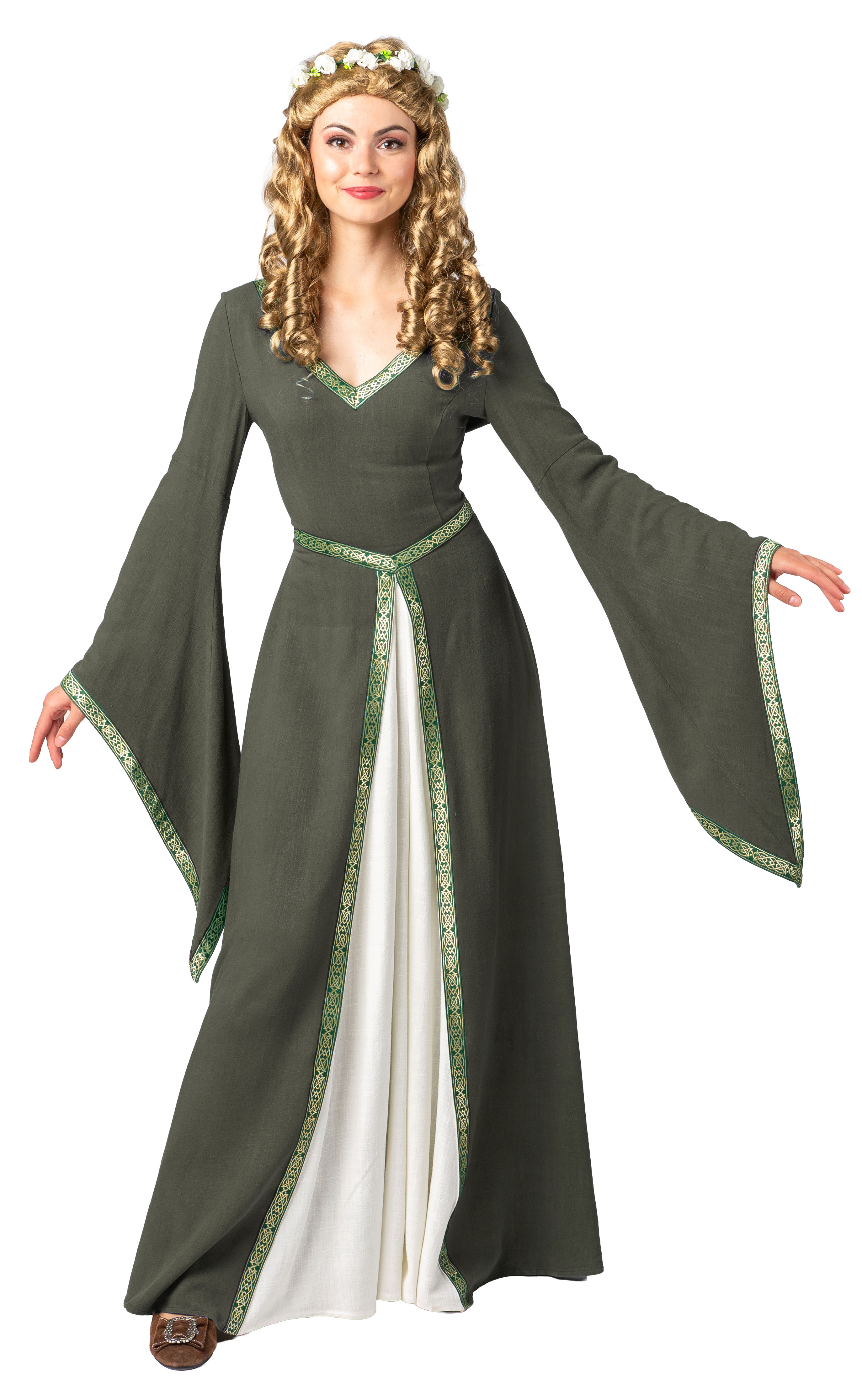 Servante médiévale, vert