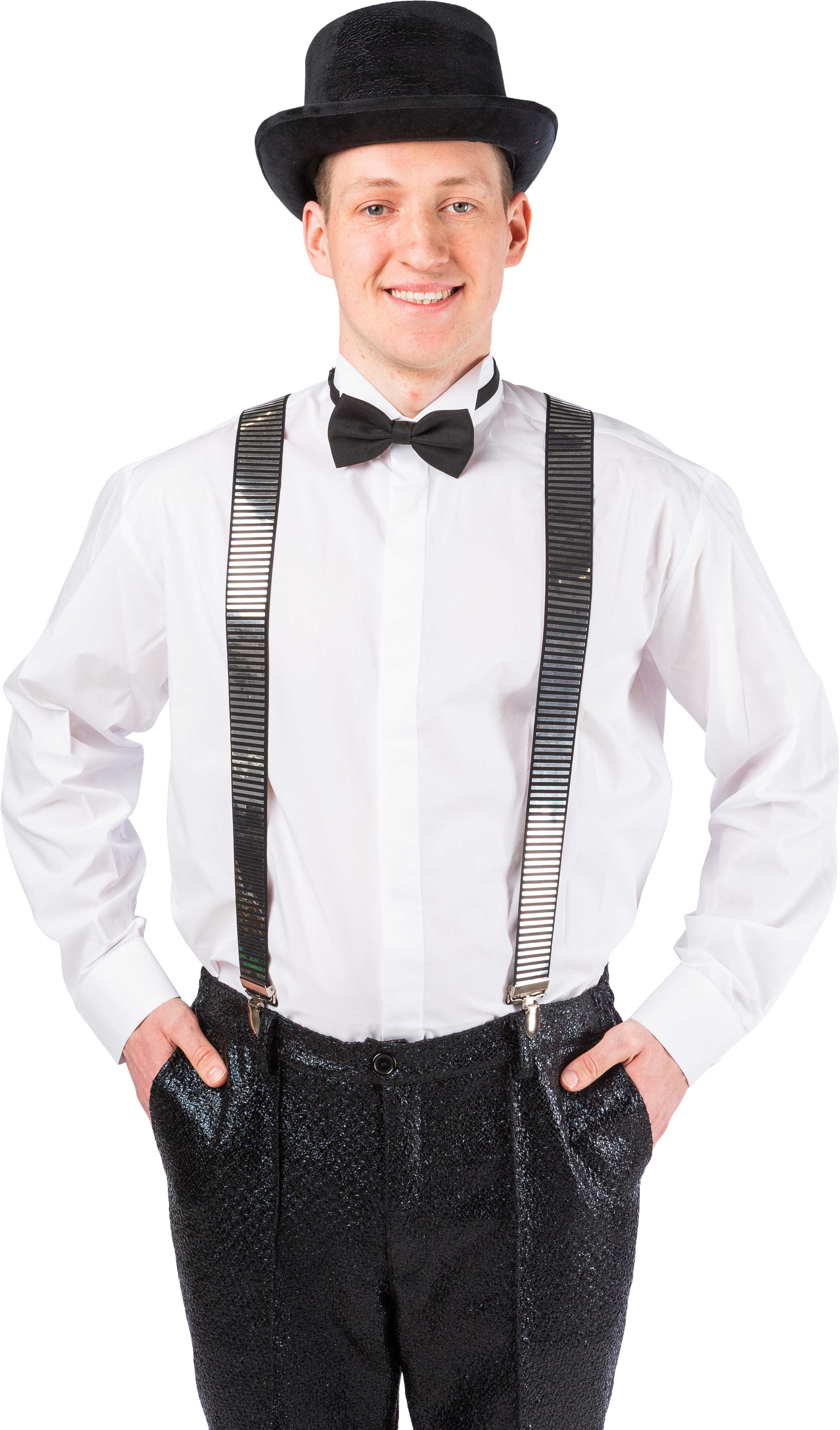 Disco braces, silver