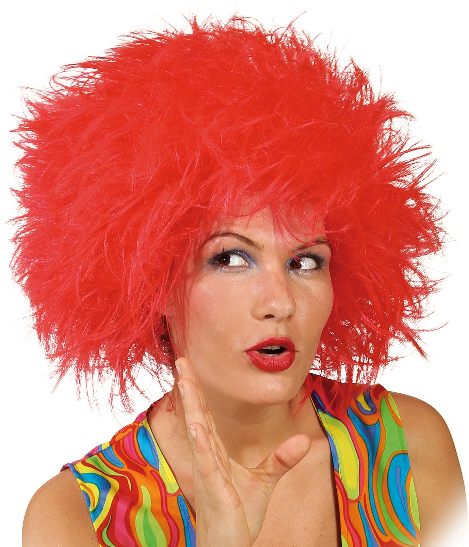 Perruque hérissée, rouge