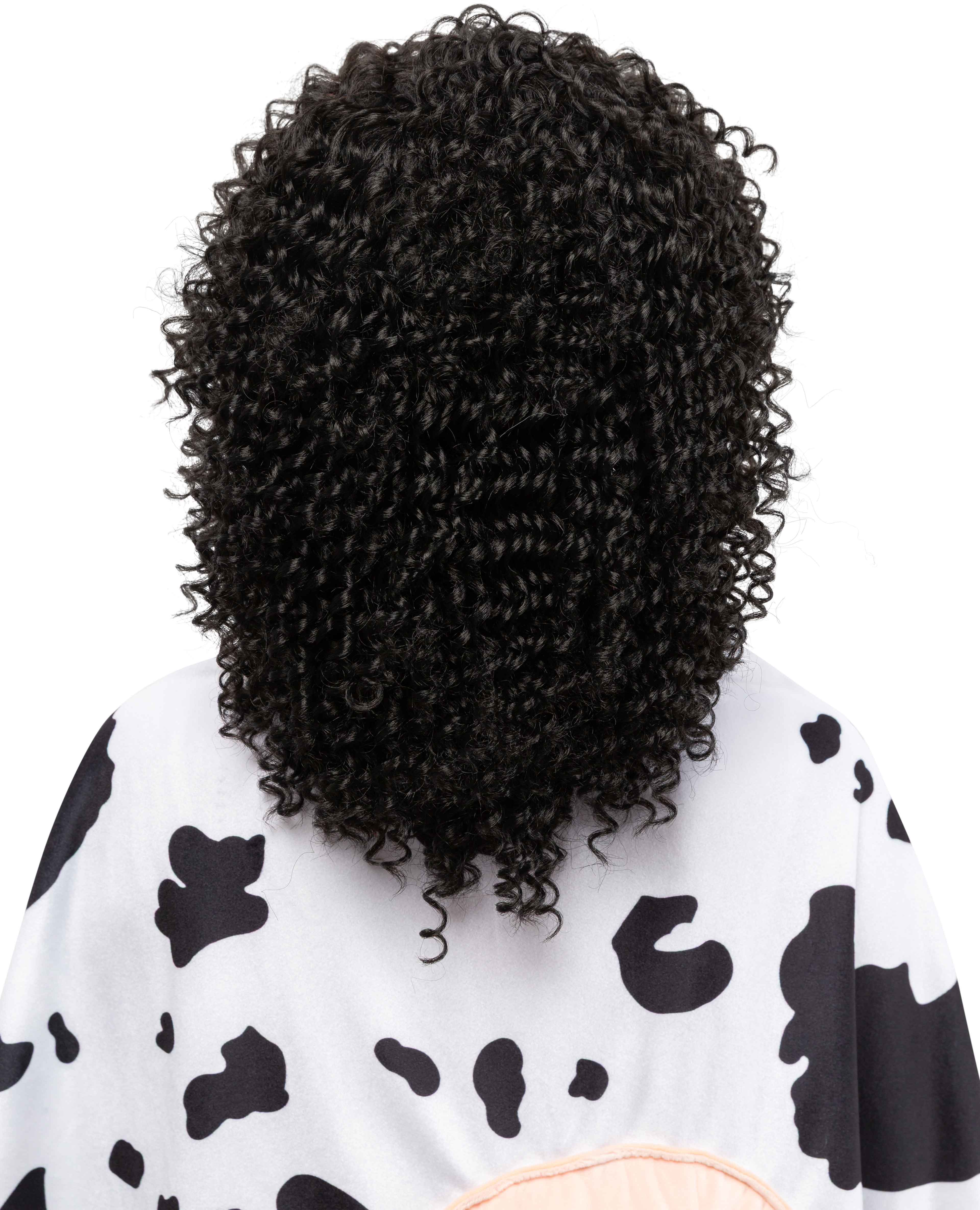 Maiden curly wig, black