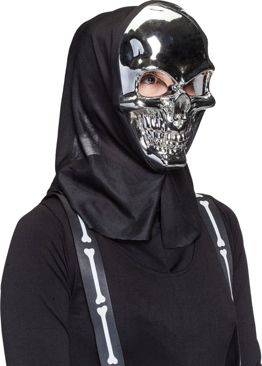 Totenkopfmaske, silber