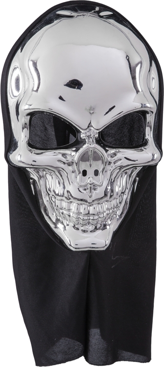 Totenkopfmaske, silber