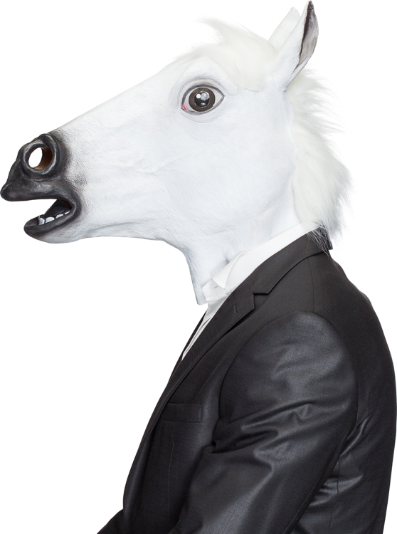 Mask, white horse 
