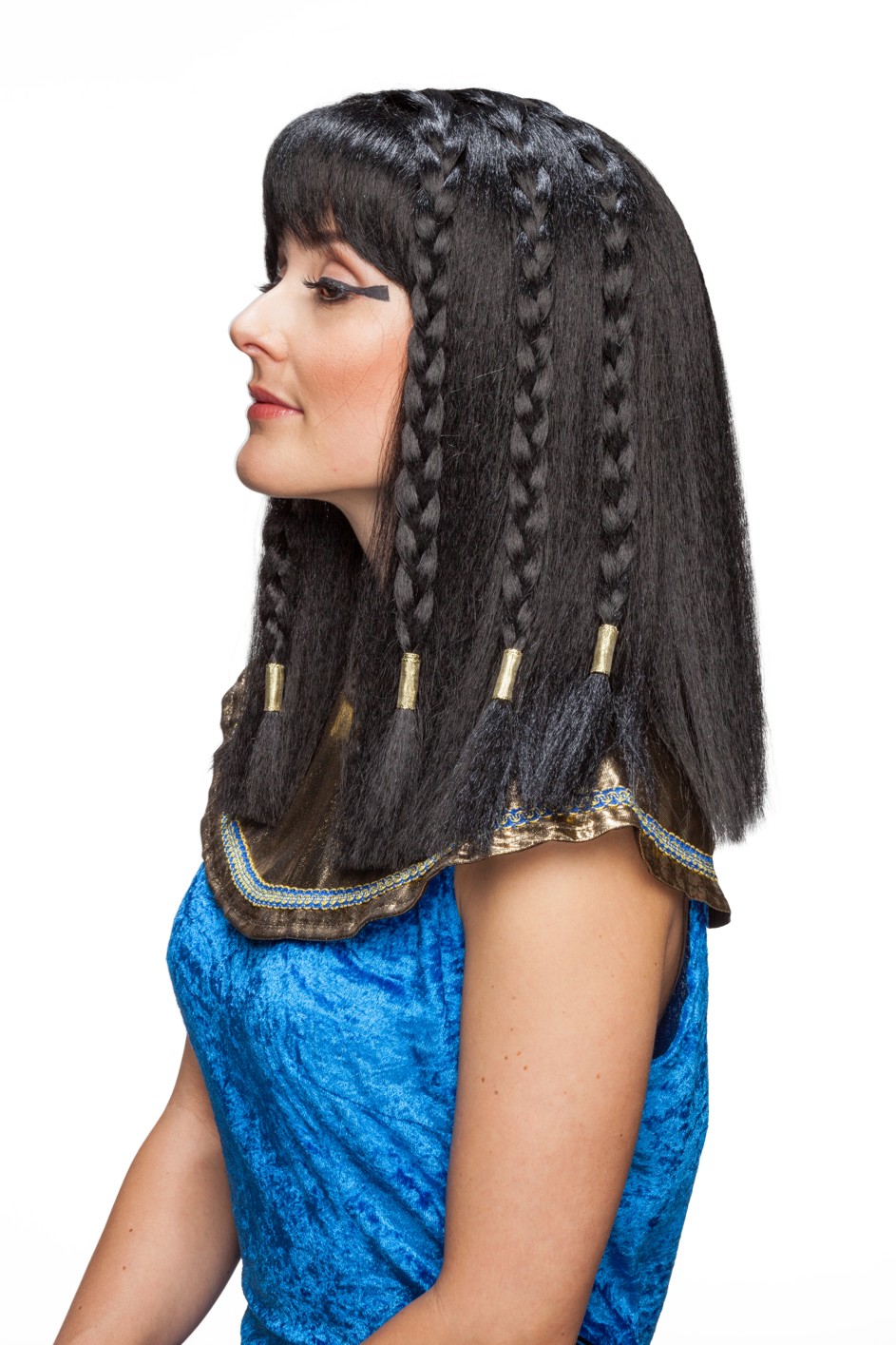 Perruque reine Egyptienne  à cheveux long 