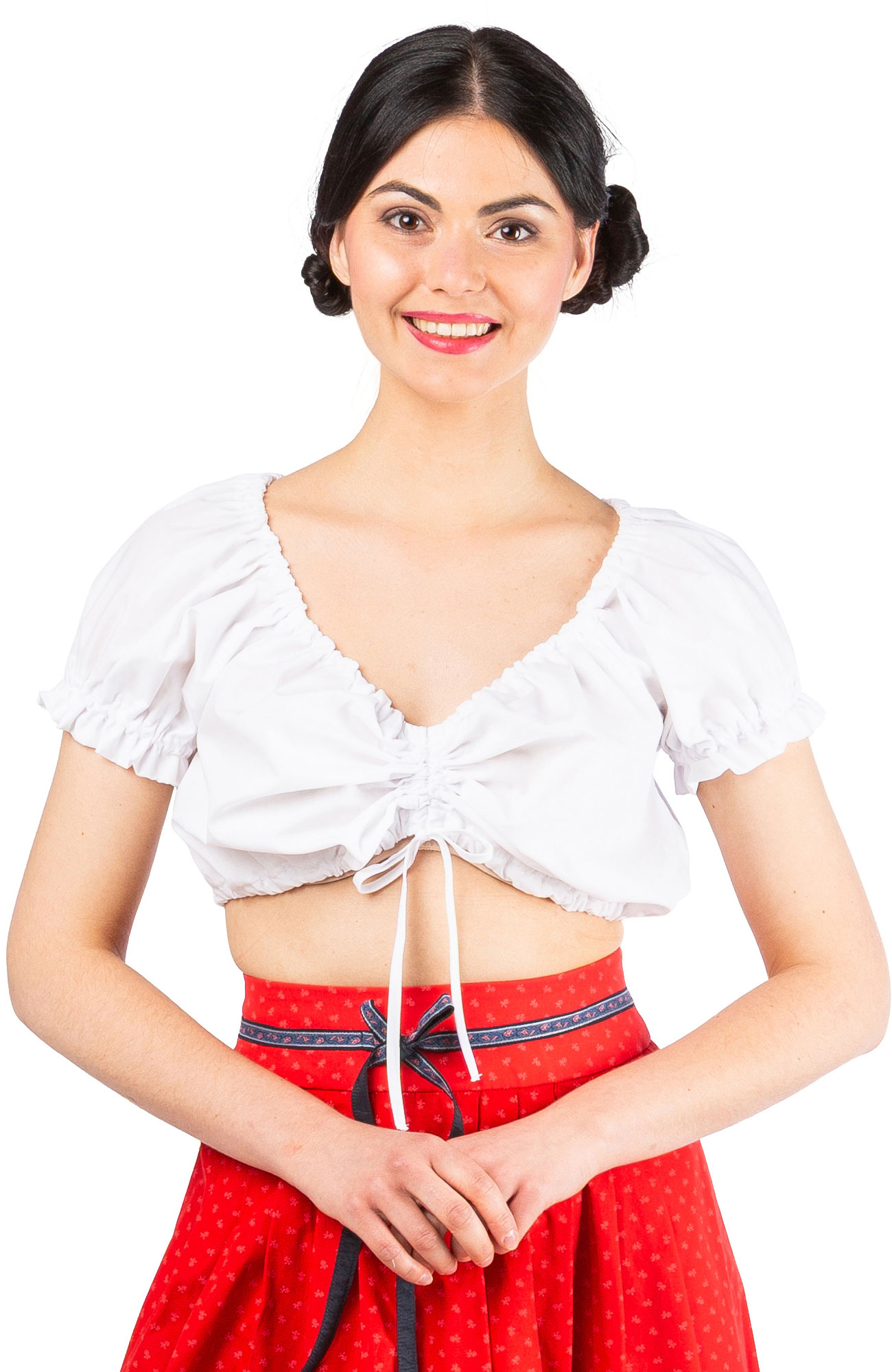 Dirndl Bluse weiß Carmen