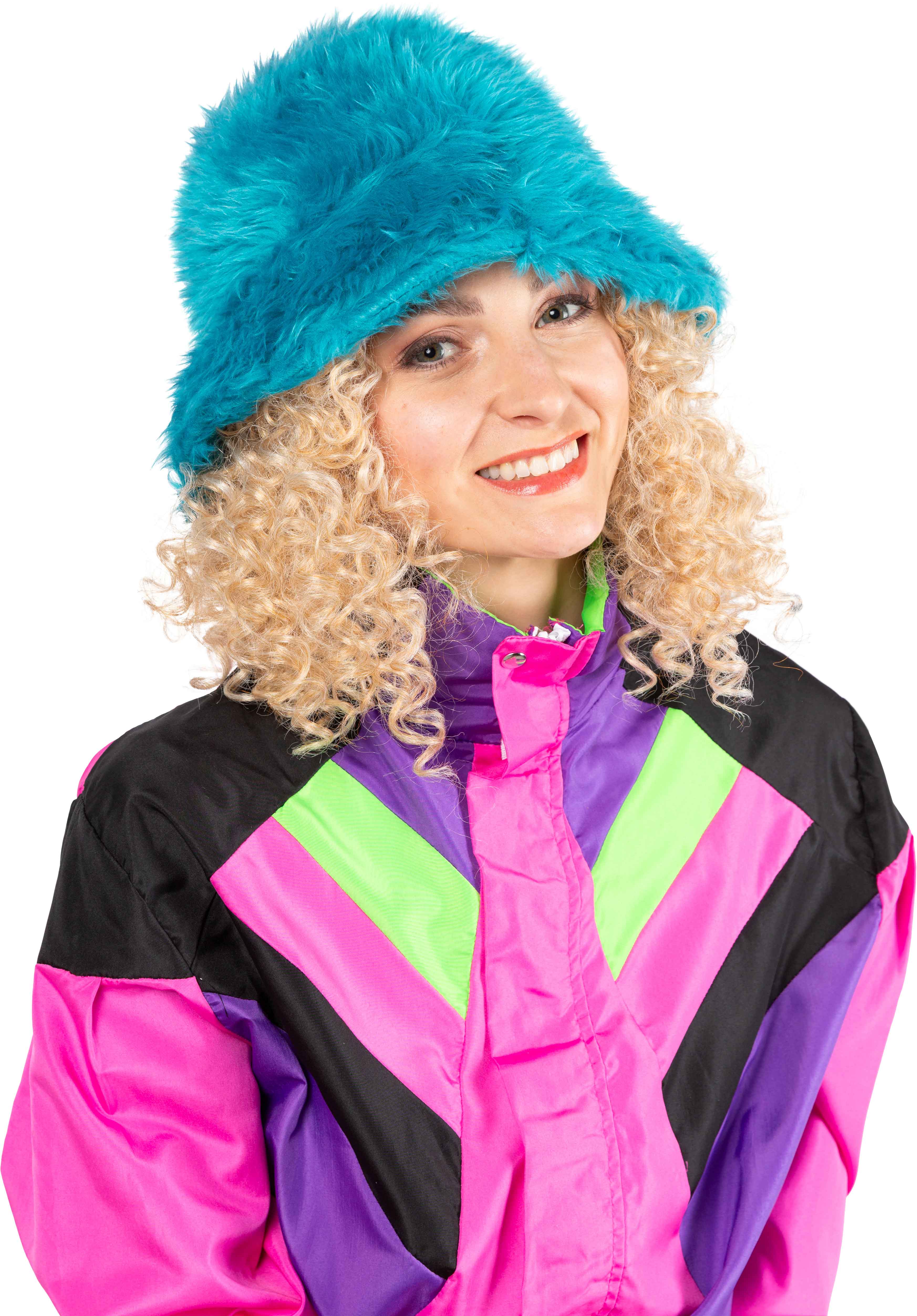 Fishermans cap fur, turquoise