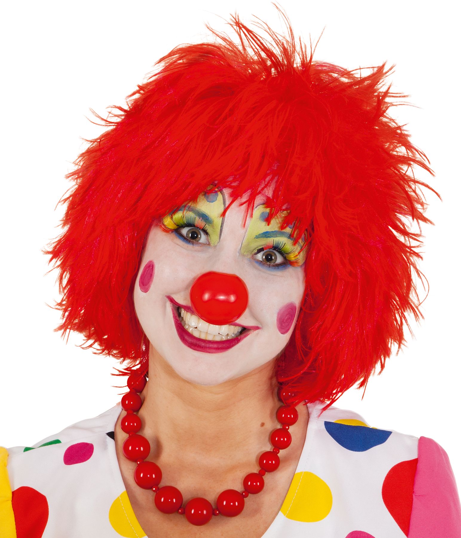 Clown wig, red
