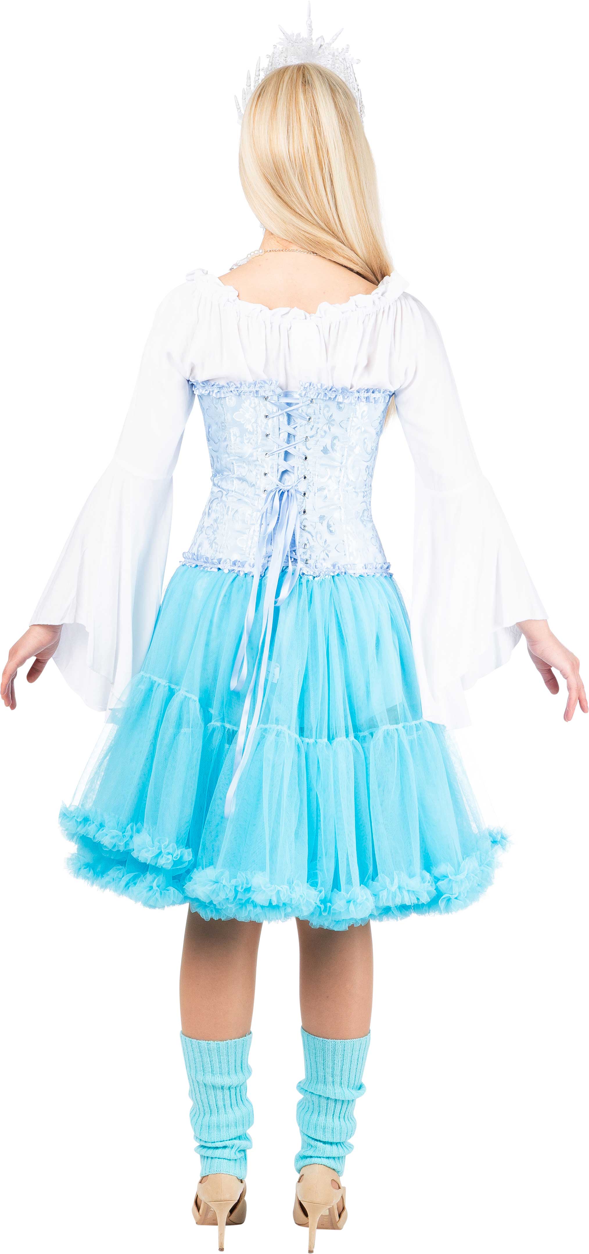 Long tutu with a frill, light blue