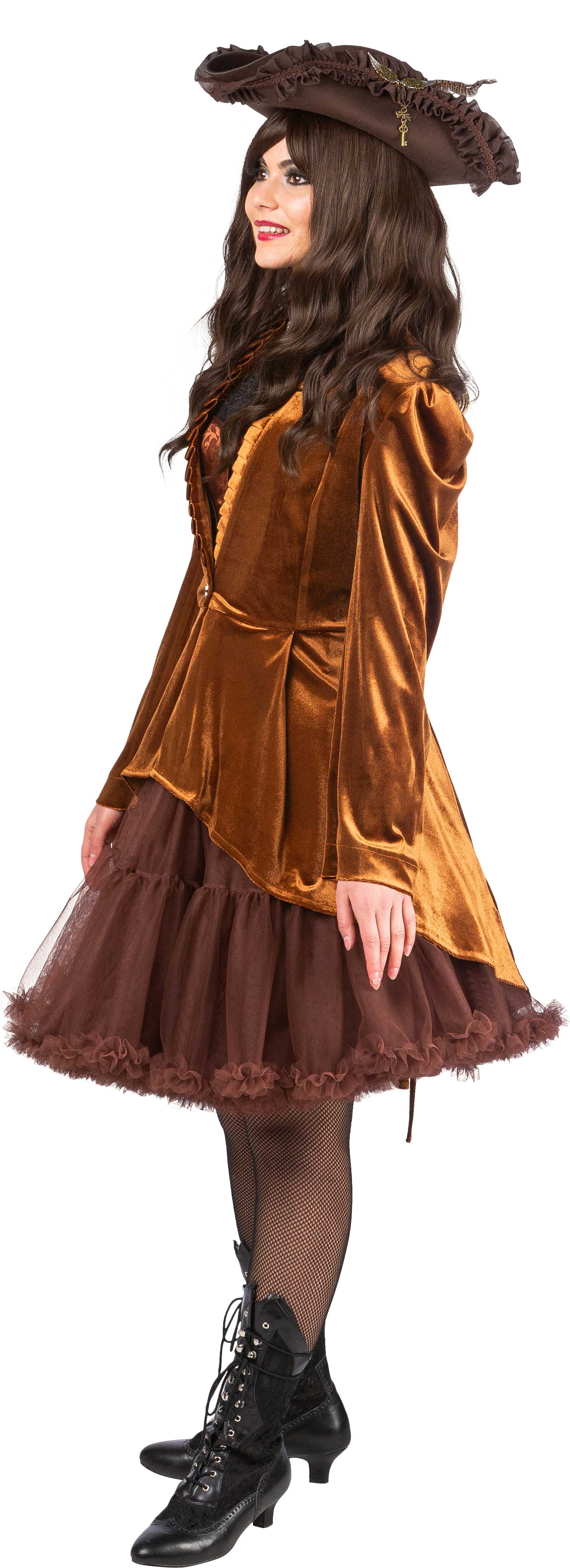 Long tutu with a frill, brown