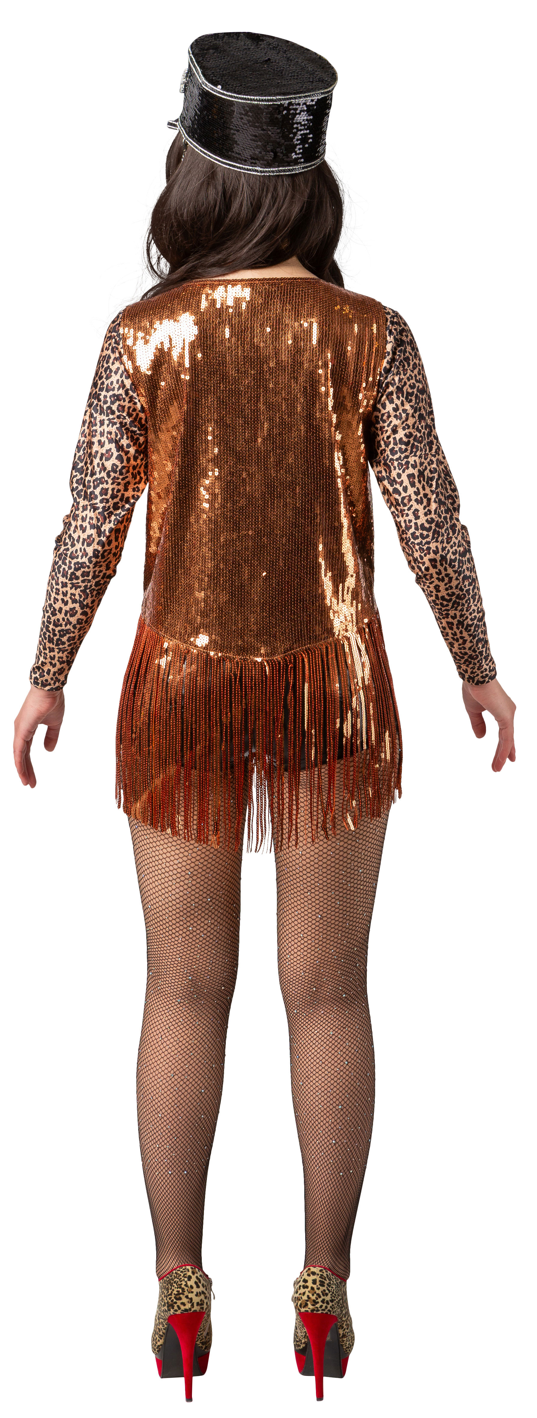 Paillettenweste, kupfer 