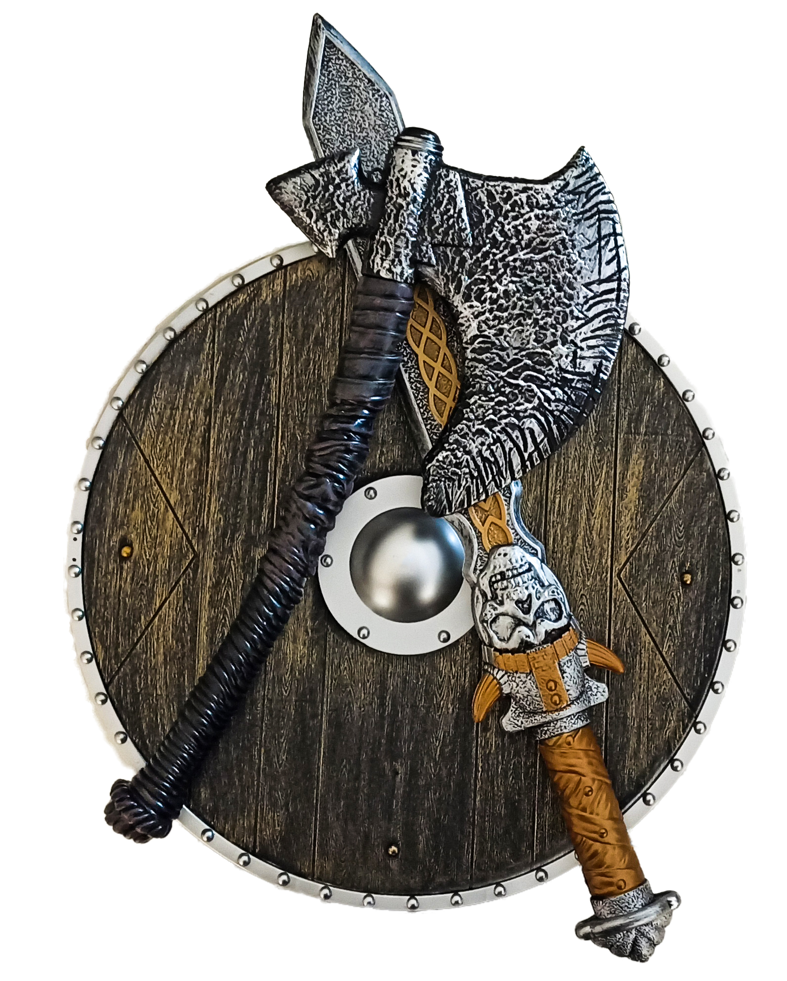 Viking set (sword, axe, shield)