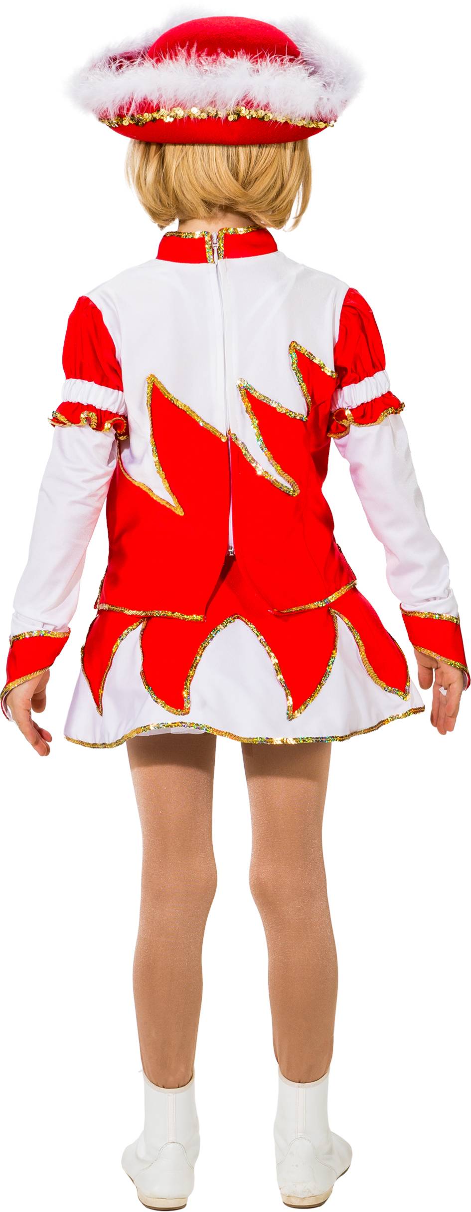 Costume d'étincelle rouge-blanc