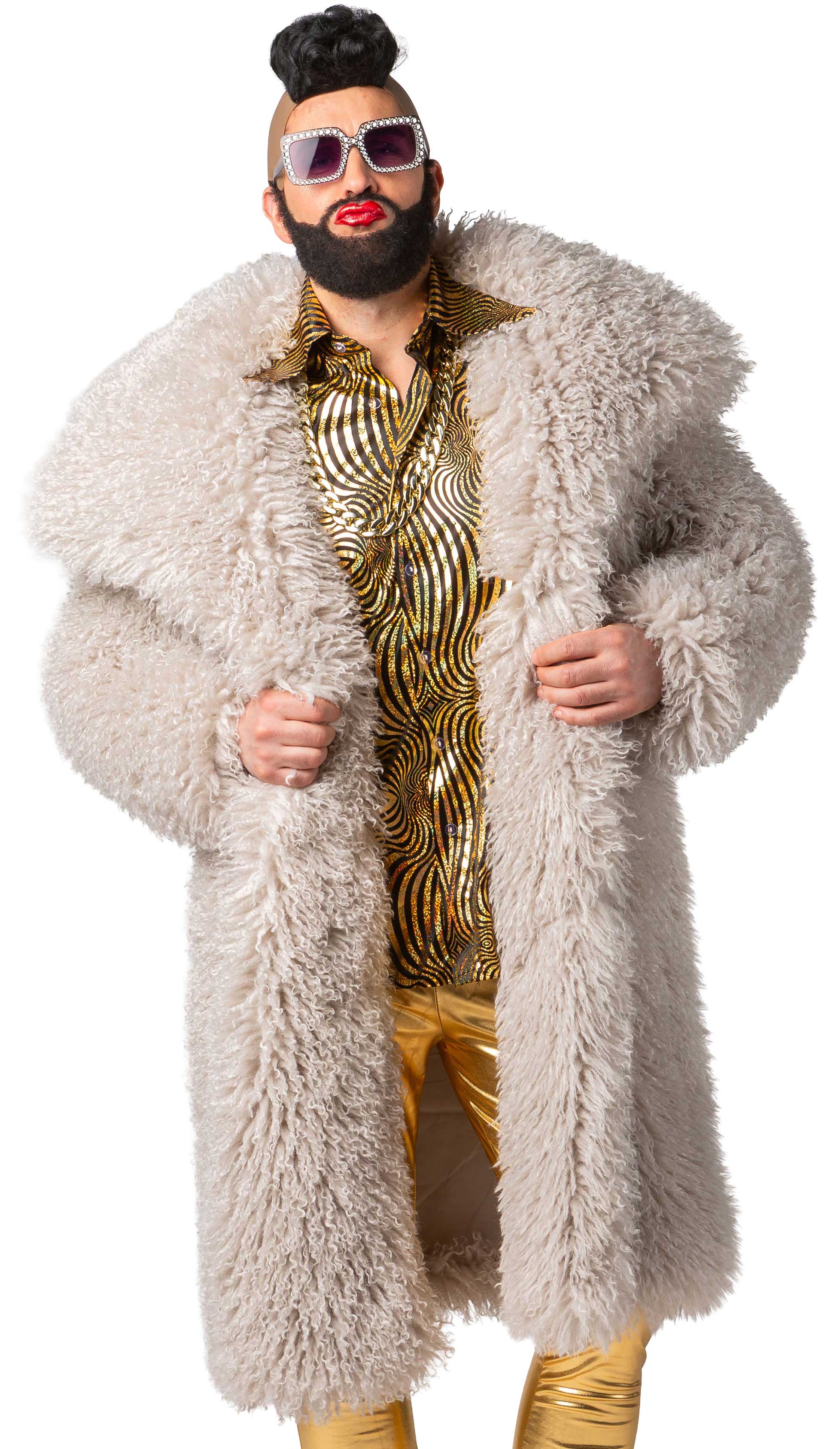 Mantel Kiez lang, sand