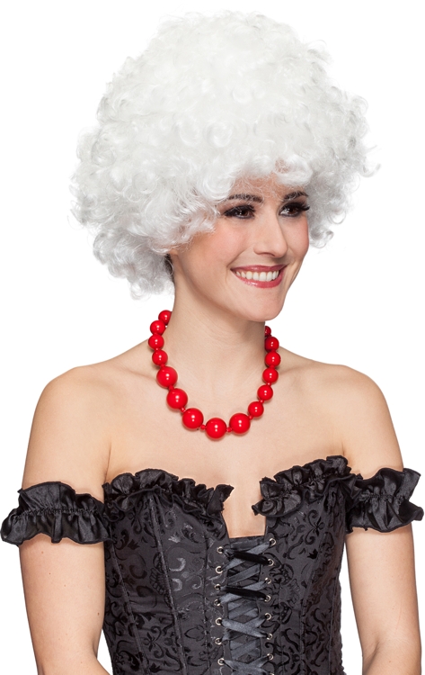 Big curls wig, white