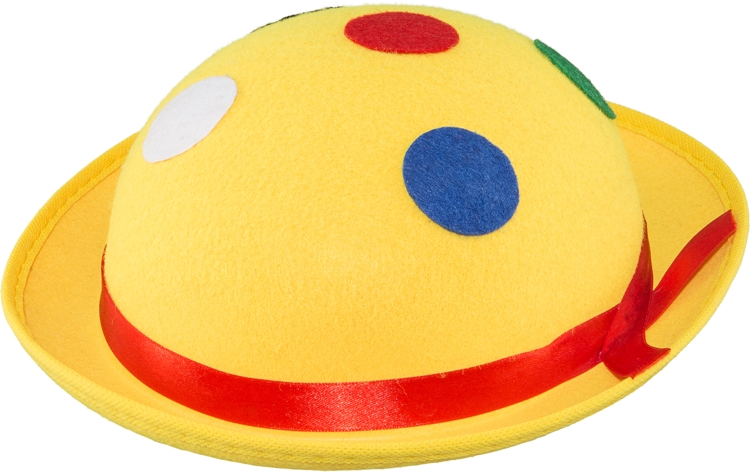 Bowler hat yellow dotted