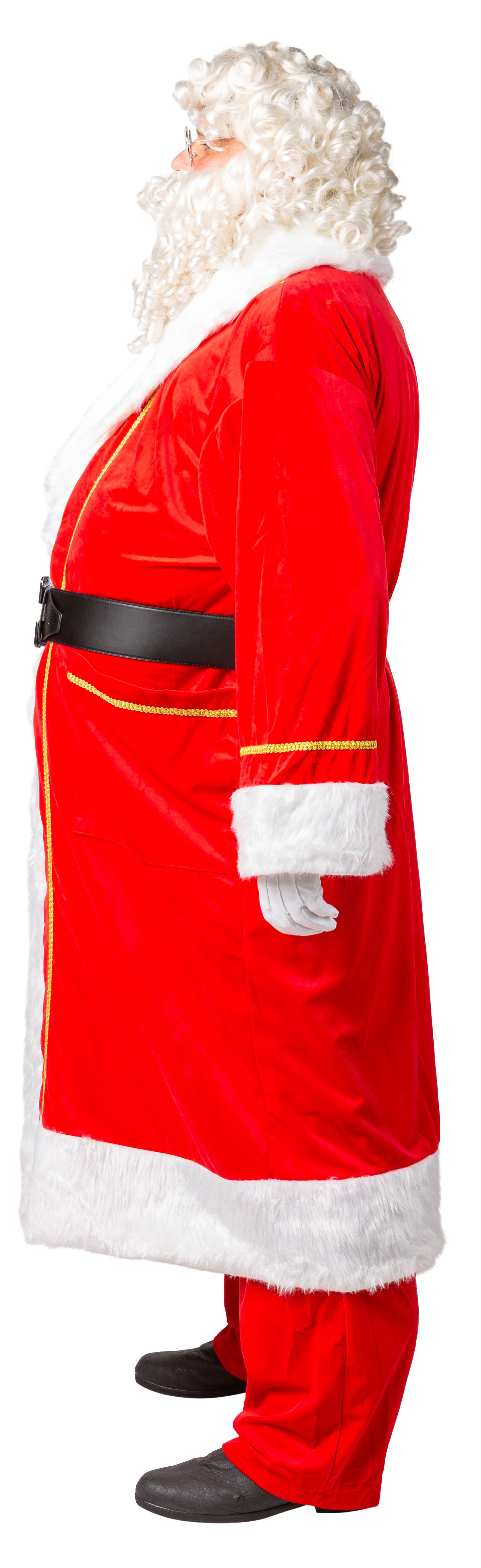 Weihnachtsmannmantel Samt, hellrot  