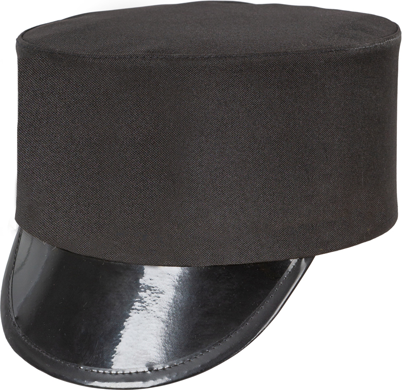 uniform hat with peak, black
