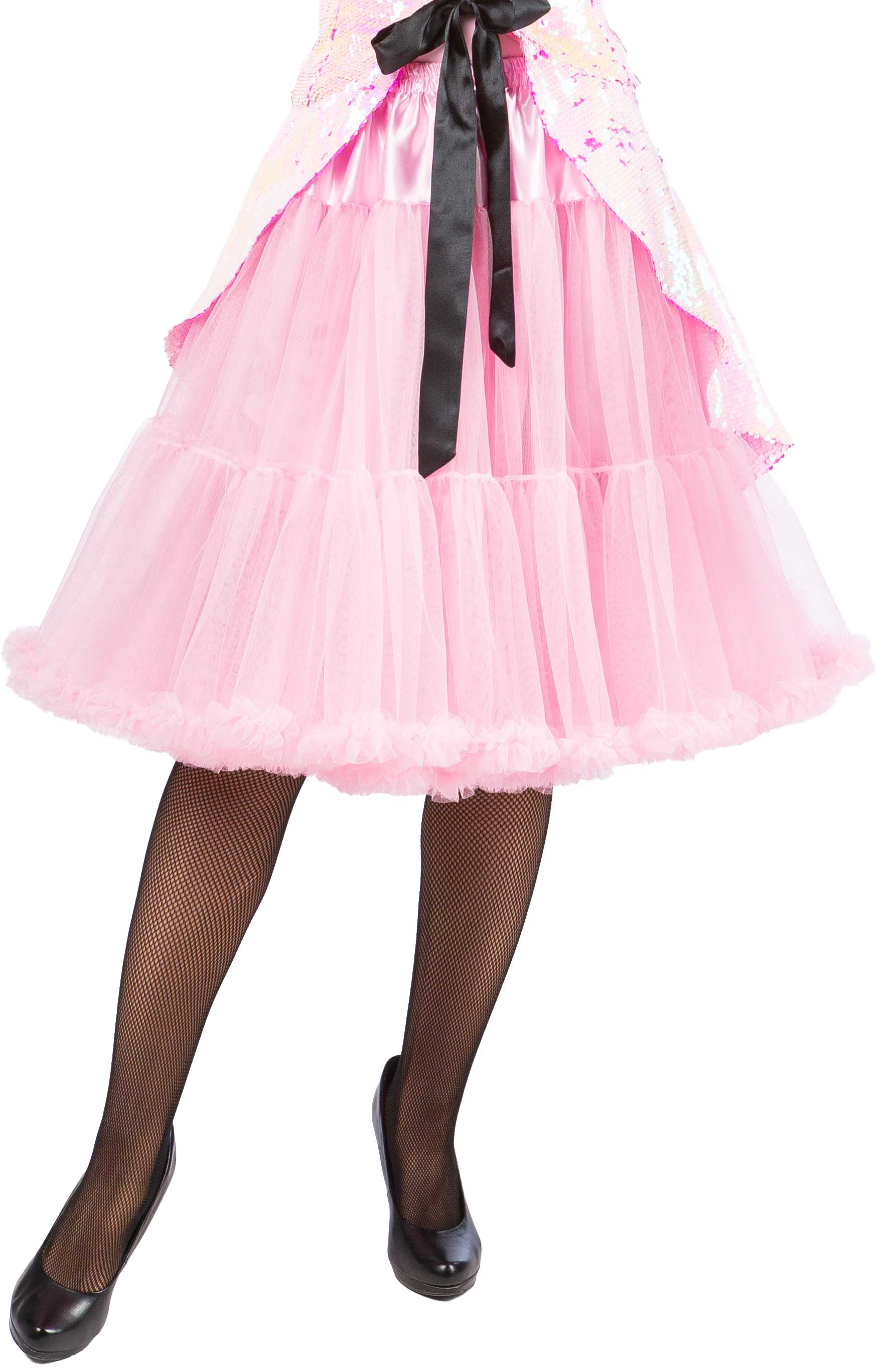 Long tutu with a frill, pink