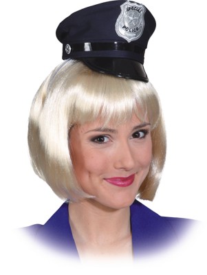 Mini chapeau police, bleu 