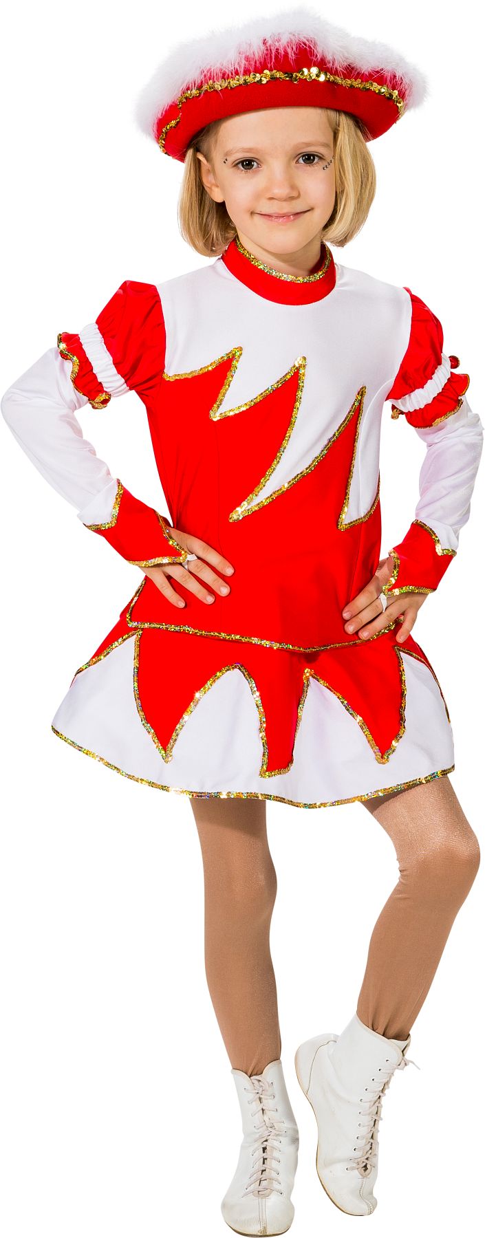 Costume d'étincelle rouge-blanc